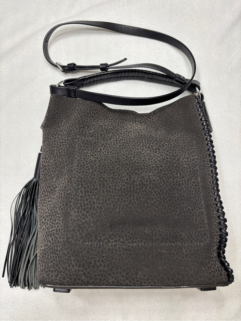 All SAINTS Pearl Mini HOBO Suede Leather Bag